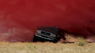 See the surprising impact of fire retardant as it demolishes a truck