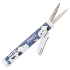 Japan Peanuts Slim Scissors - Snoopy & Woodstock : Navy