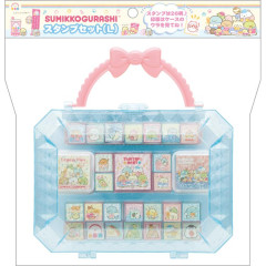 Japan San-X Stamp Chops Set (L) - Sumikko Gurashi : Exciting Tapioca Convenience Store Blue