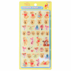 Japan Disney Bonbon Drop Seal 3D Sticker - Winnie the Pooh : Friends