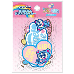 Japan Angel Blue Holographic Clear Sticker Pack - Pink