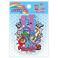 Japan Angel Blue Holographic Clear Sticker Pack - Blue