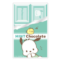 Japan Sanrio Vinyl Sticker - Pochacco : Mint Chocolate Foil