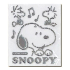 Japan Peanuts Car Vinyl Sticker - Snoopy & Woodstock : Happy Music