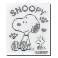 Japan Peanuts Car Vinyl Sticker - Snoopy & Woodstock : Sitting Love