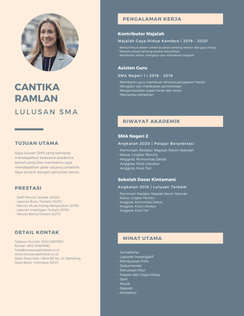 Detail Contoh Cv Sma Koleksi Nomer 21