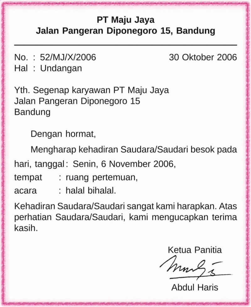 Detail Contoh Struktur Surat Dinas Koleksi Nomer 18