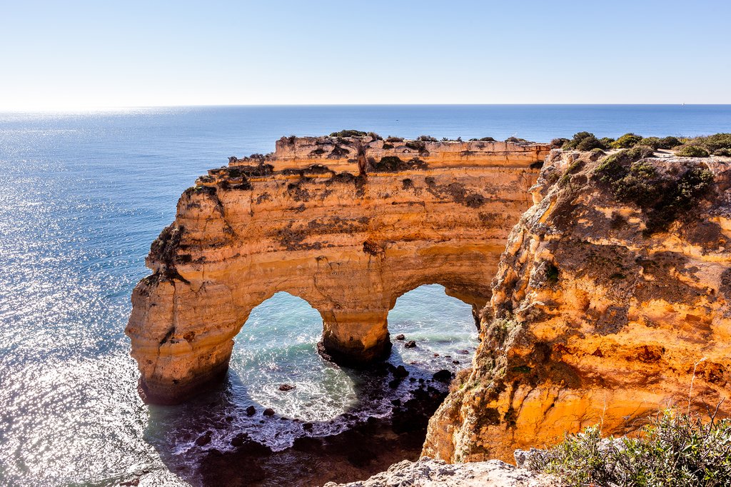 Cliffs of Marinha Beach in the Algarve, Portugal