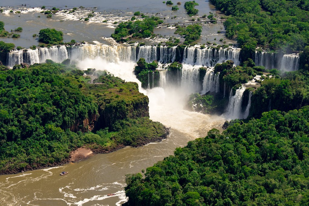 Aerial view of the falls