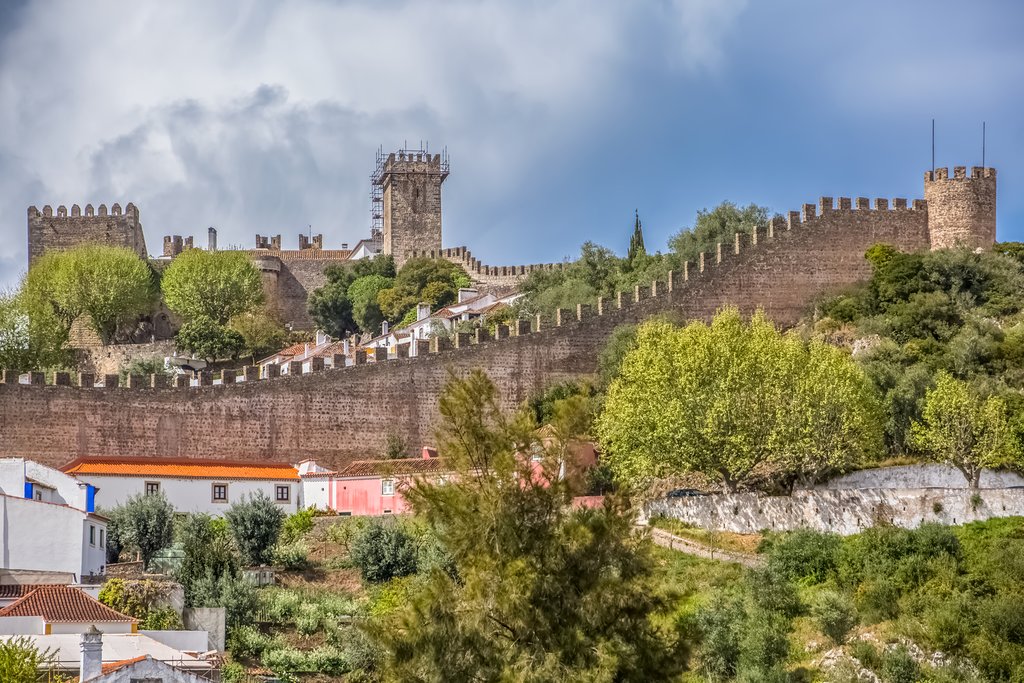 View of the fortress in Óbidos