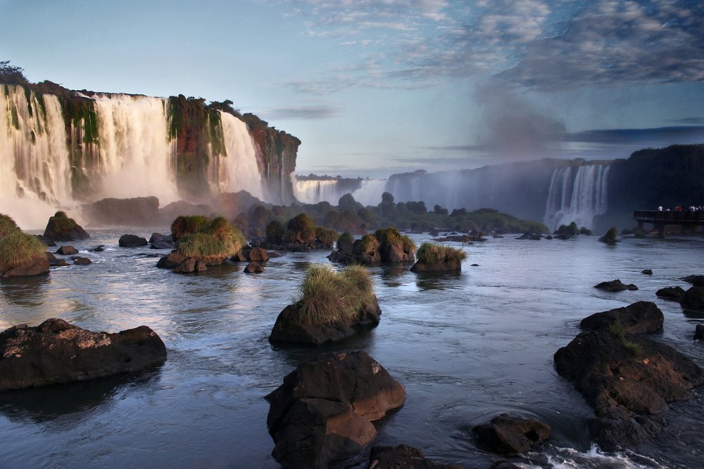 Iguazú Falls in the afternoon light