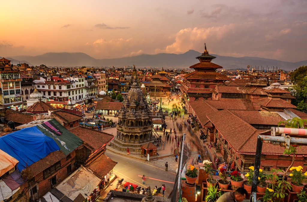 Sunset in Patan Durbar Square