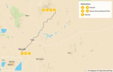 Map thumbnail of Mount Kenya Multi-Day Trek - 7 Days