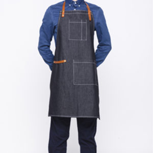 Black Blue Denim Bib Apron