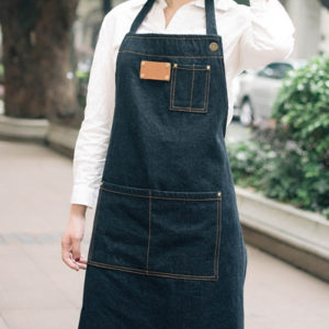 Black Blue Denim Bib Apron