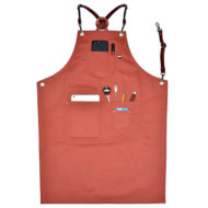 Long Cotton Apron Leather Strap