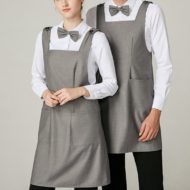 Serge Fabric Long Gray Apron