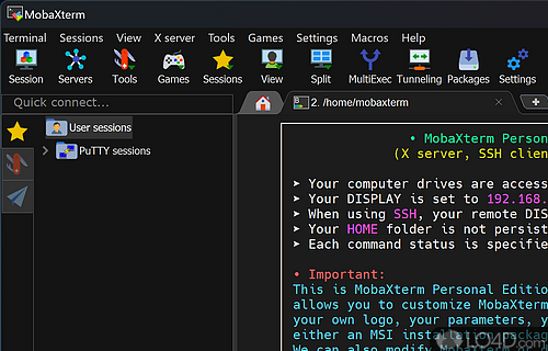 Complete suite of utilities that will make it possible for advanced users - Screenshot of MobaXterm