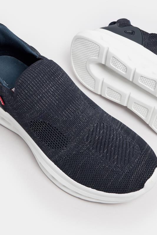 D555 Navy Hands Free Shoes With Knitted Top | BadRhino 5