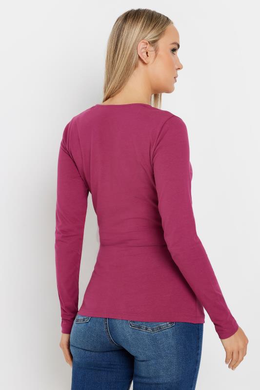 LTS Tall 2 PACK Berry Pink & White Wrap Tops | Long Tall Sally 5