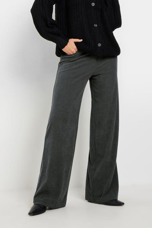 LTS PREMIUM Tall Charcoal Grey Cord Wide Leg Jeans | Long Tall Sally 3