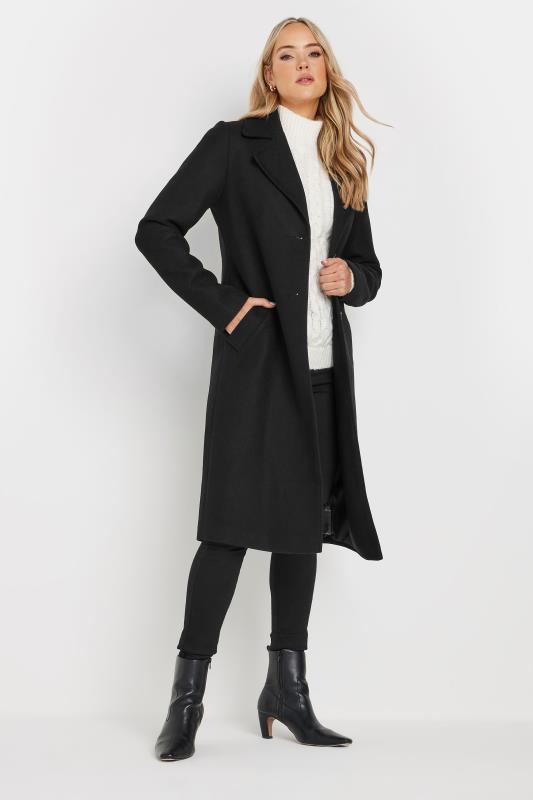 Tall  LTS Tall Black Single Breasted Formal Coat