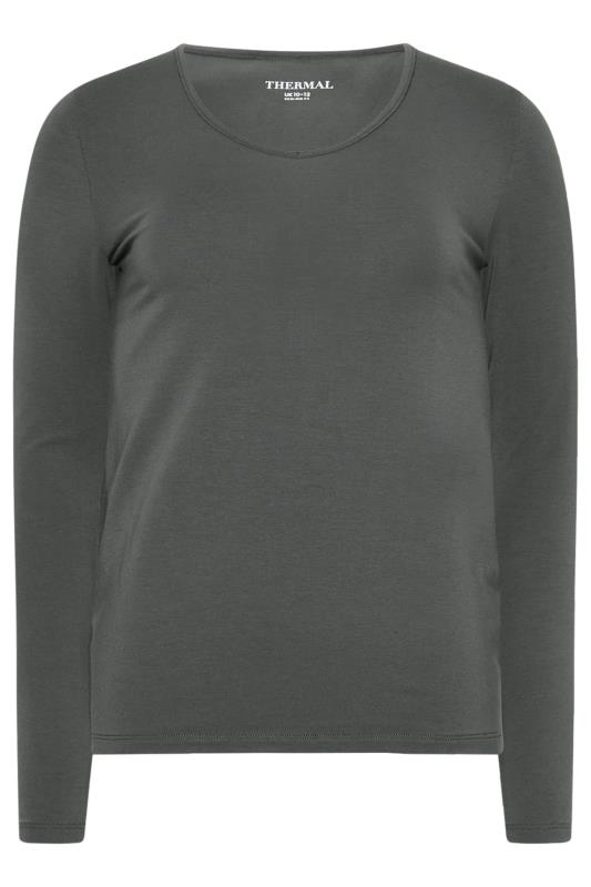 LTS Tall Women's Grey V-Neck Thermal Top | Long Tall Sally 5