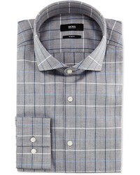 Grey Check Long Sleeve Shirt