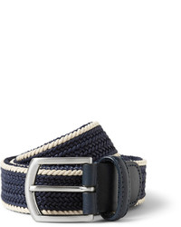 Navy Woven Canvas Belt