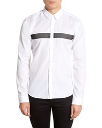 White Horizontal Striped Long Sleeve Shirt