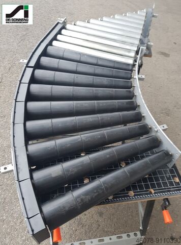 Curved roller conveyor 45° driven + insertion unit Transnorm 500