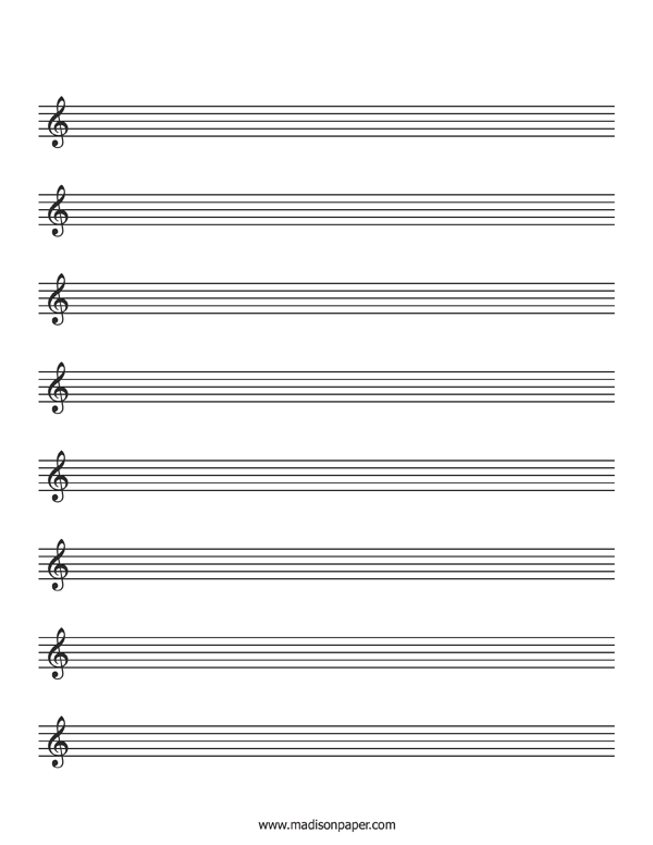 Free Printable Piano Staff Paper - FREE PRINTABLE TEMPLATES