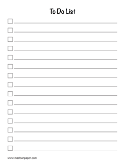 To Do List Template