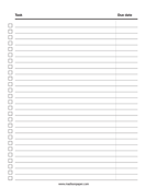 Task List Template