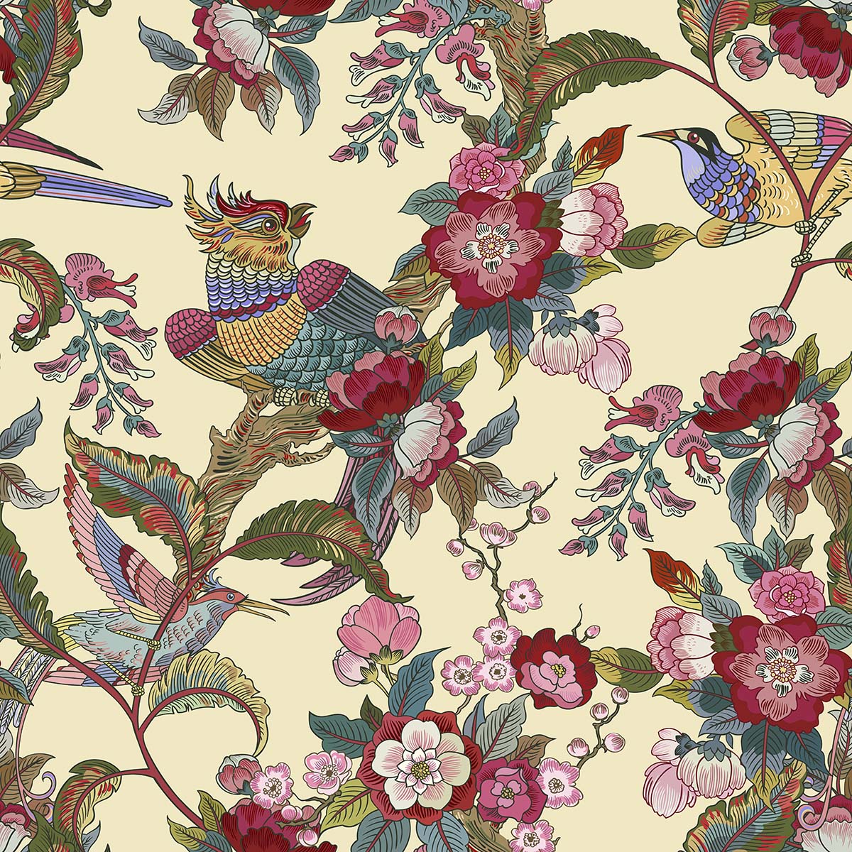 Chinoiserie Art Wallpaper for Wall - Magic Decor