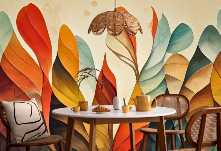 Autumn Breeze Botanical Wallpaper Mural for Wall