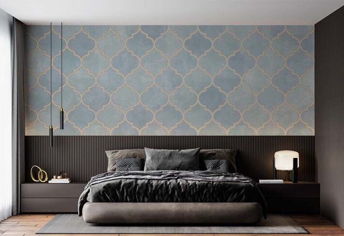 Nakkashi, Pastel Moroccon Pattern Wallpaper Mural