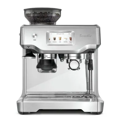 Breville Barista Touch Stainless Steel Espresso Maker BES880BSS1BUS1: 15 Bars Pressure, Milk Frother, Grinder, 67oz Capacity