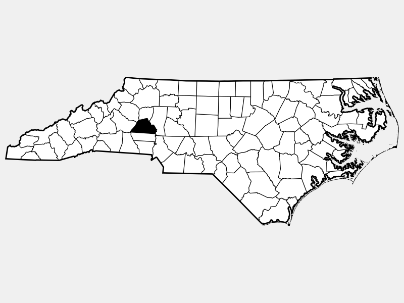 Catawba County locator map