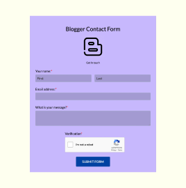 Blogger Contact Form