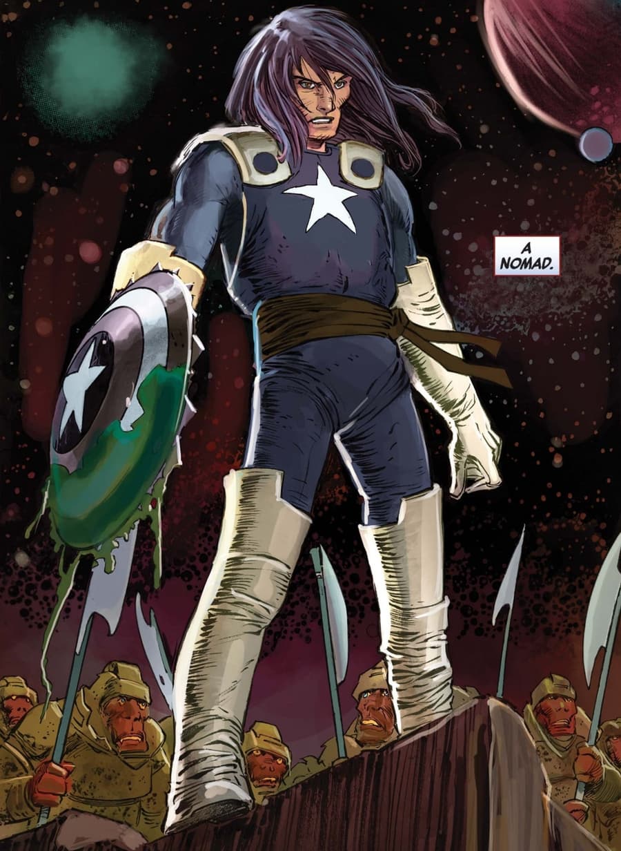 CAPTAIN AMERICA (2012) #10 panel by Rick Remender, John Romita Jr., Klaus Janson, Tom Palmer, and Scott Hanna