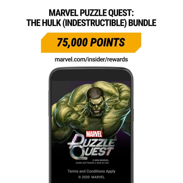 Marvel Insider Rewards Marvel Puzzle Quest: The Hulk (Indestructible) Bundle