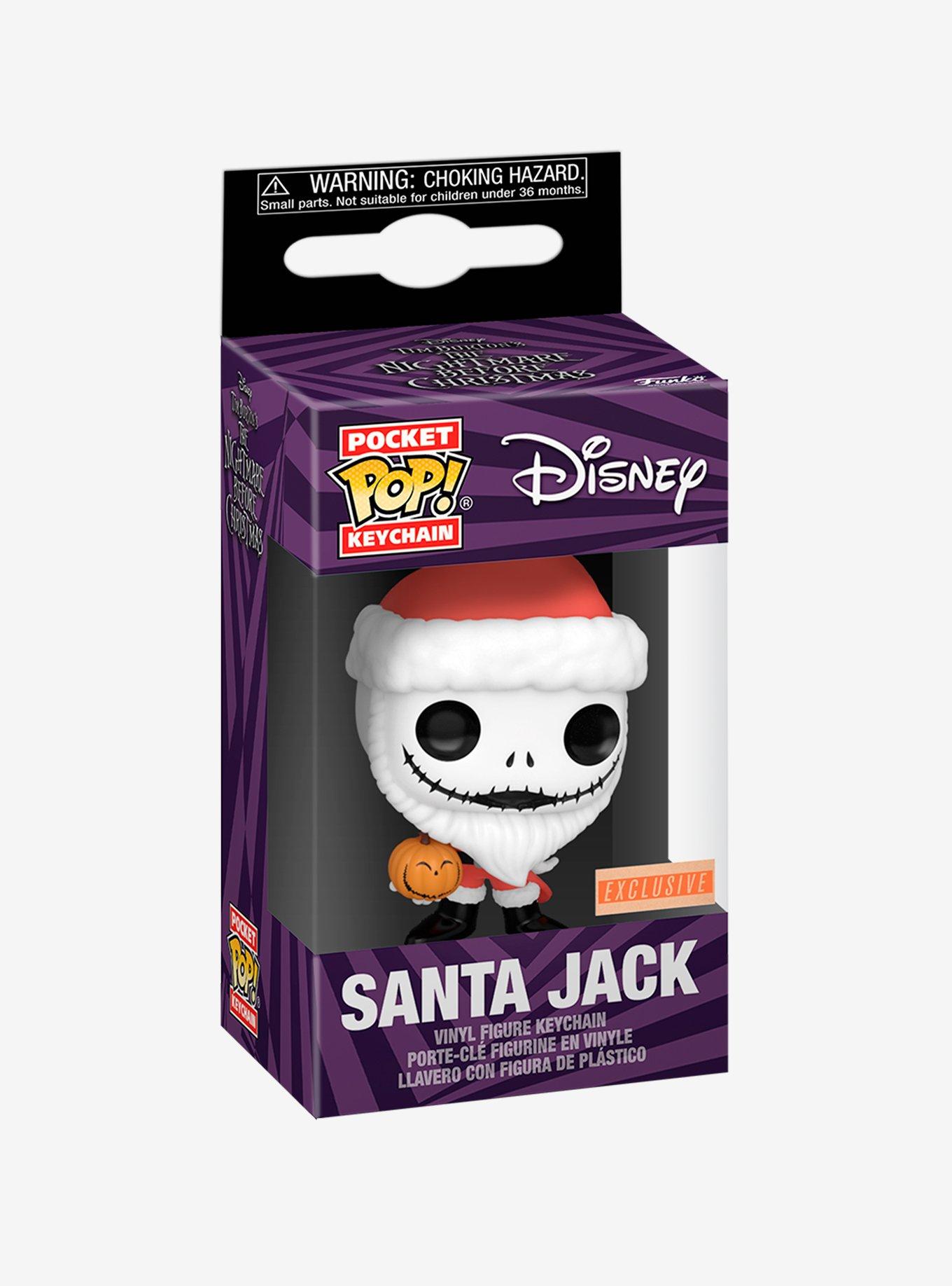 Funko Pocket Pop! Disney The Nightmare Before Christmas Santa Jack Vinyl Keychain - BoxLunch Exclusive, , hi-res