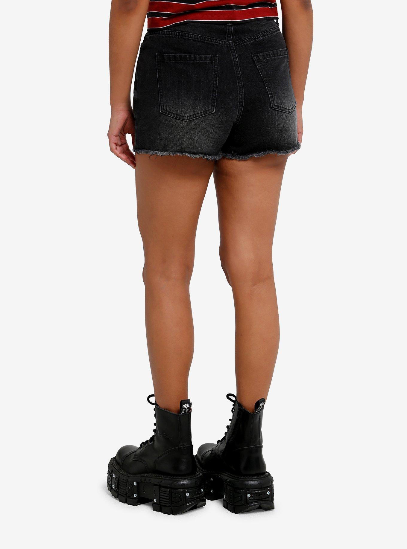 Black Star Chains Girls Denim Shorts, , hi-res