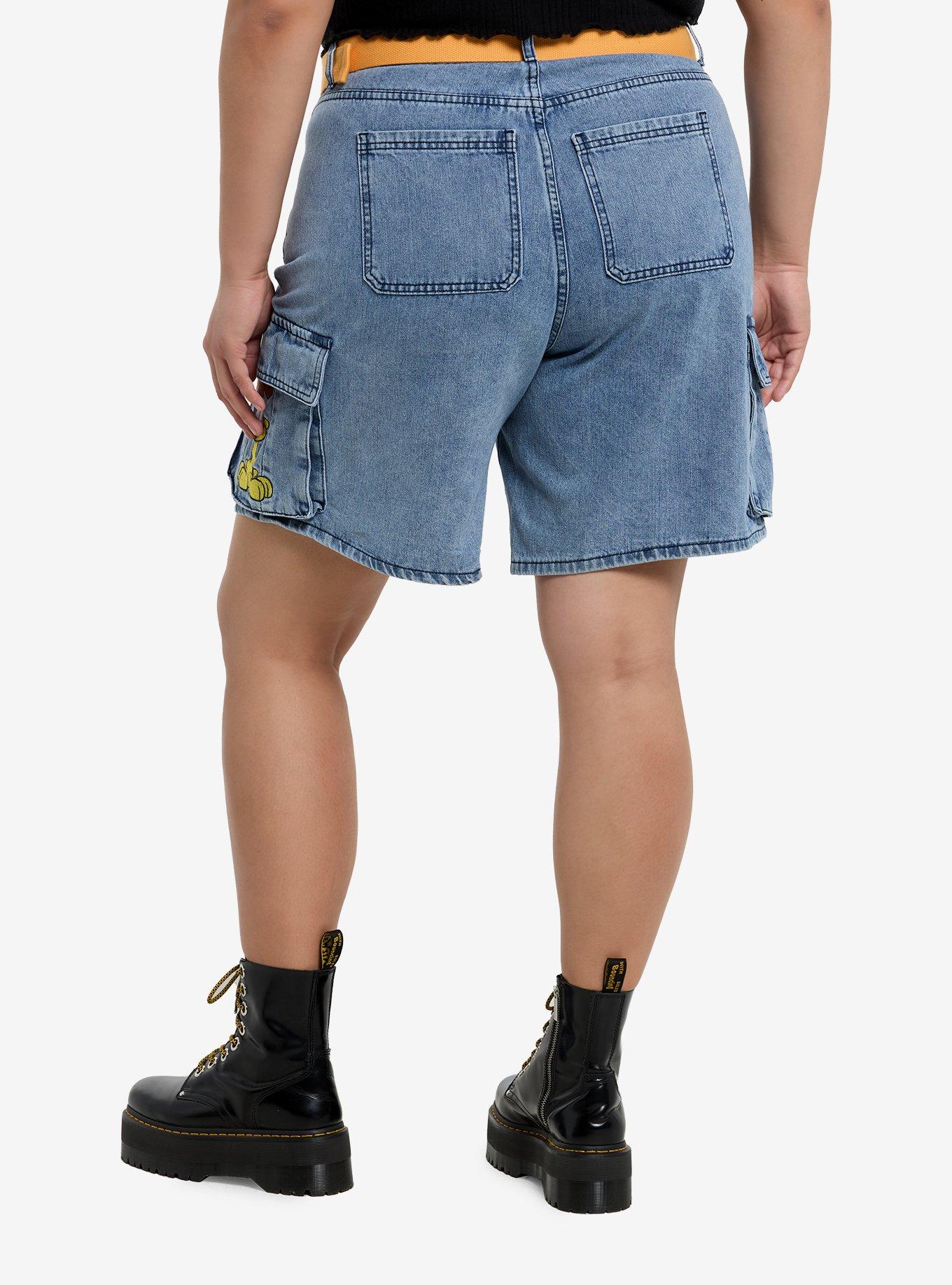 Garfield & Odie Denim Cargo Shorts Plus Size, , hi-res