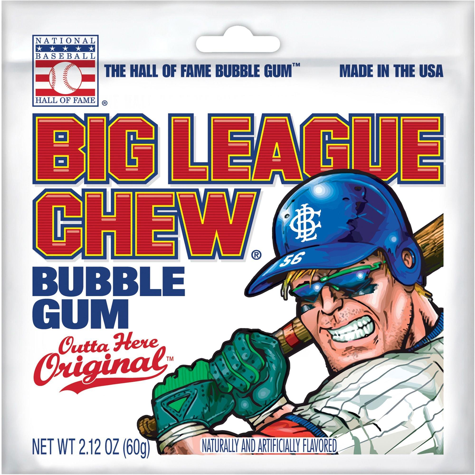 Big League Chew Bubble Gum, 2.12oz - Outta' Here Original