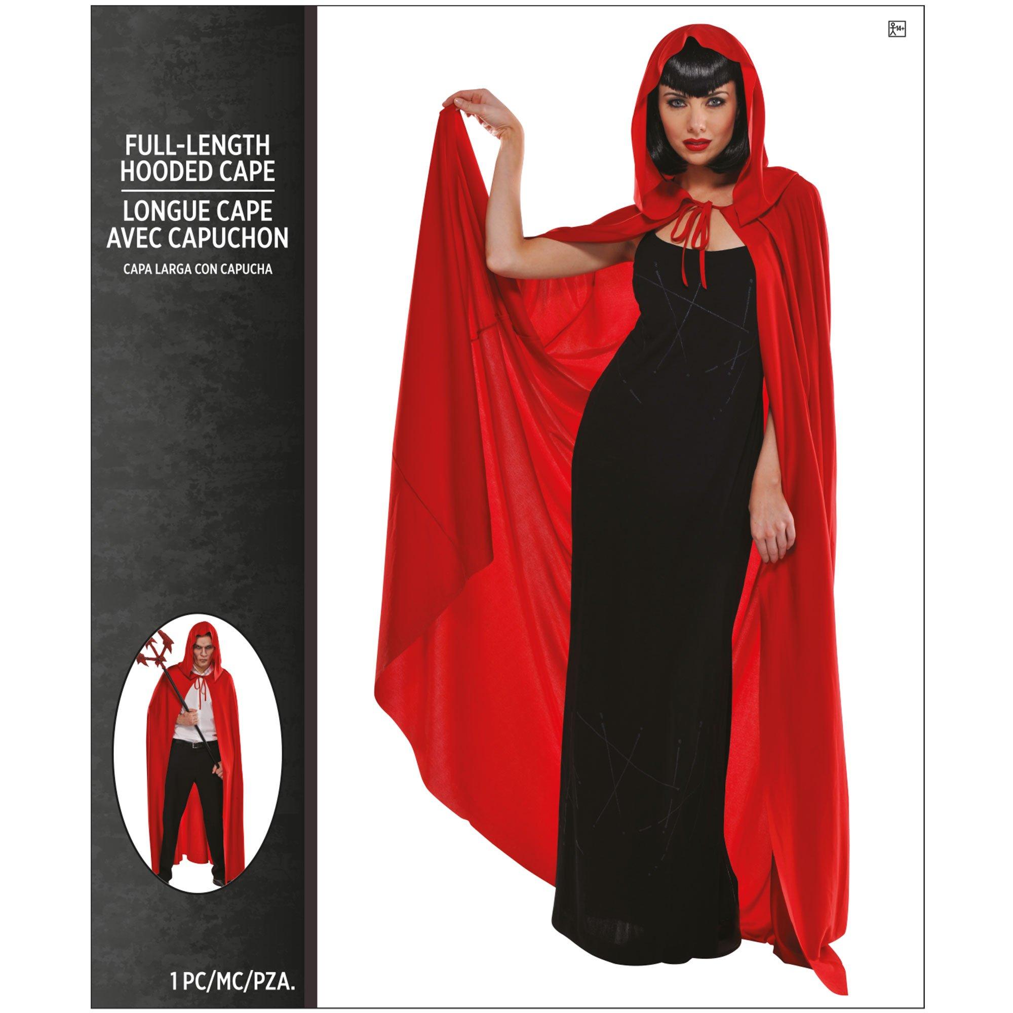 Adult Red Hooded Cape