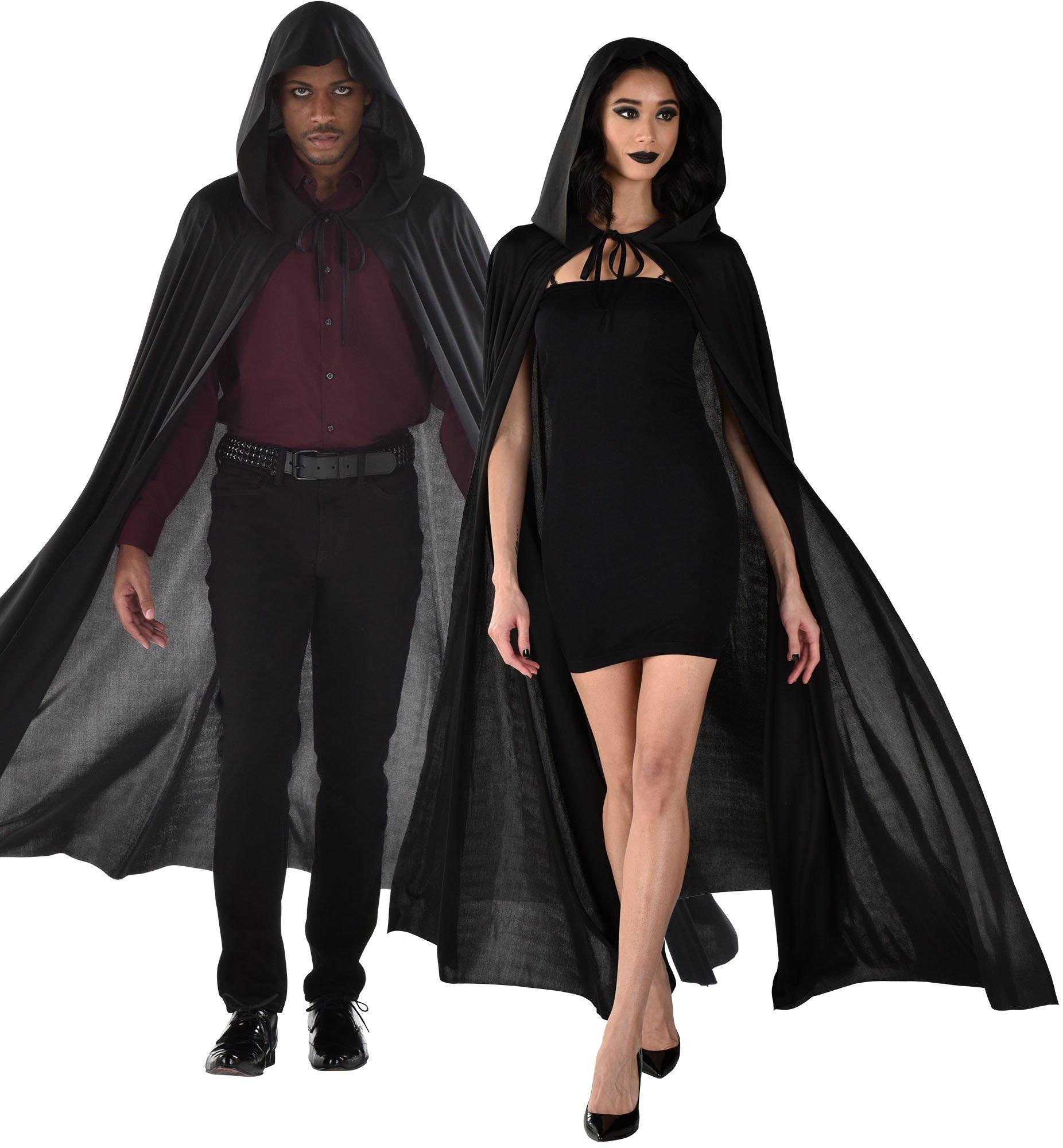 Adult Black Hooded Cape