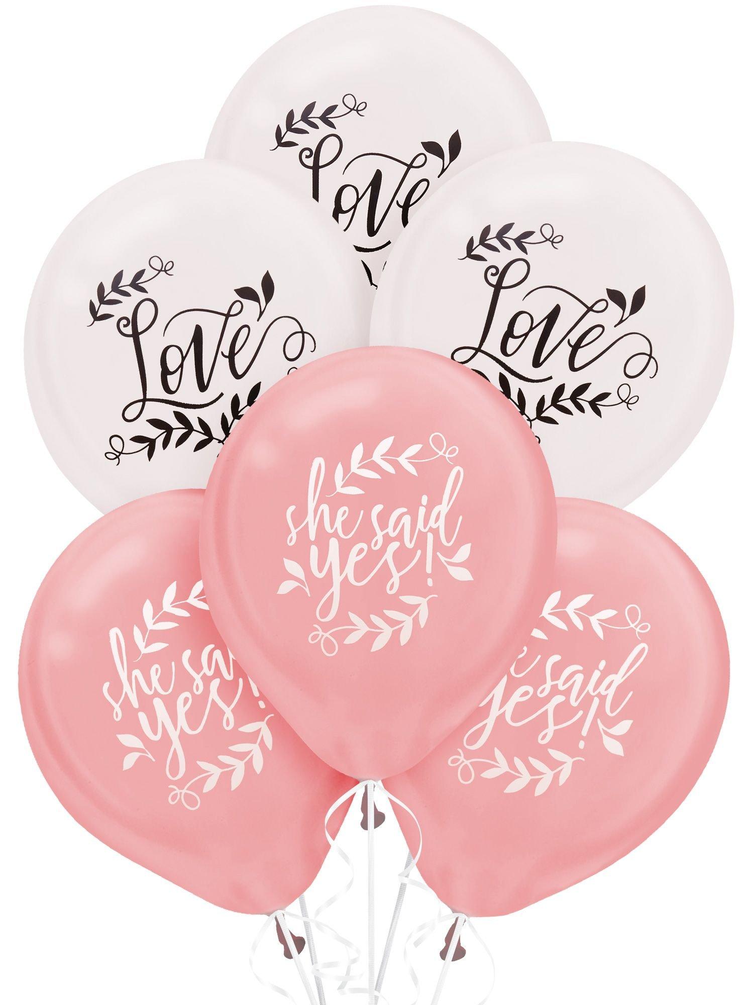 15ct, Floral Greenery Wedding Balloons