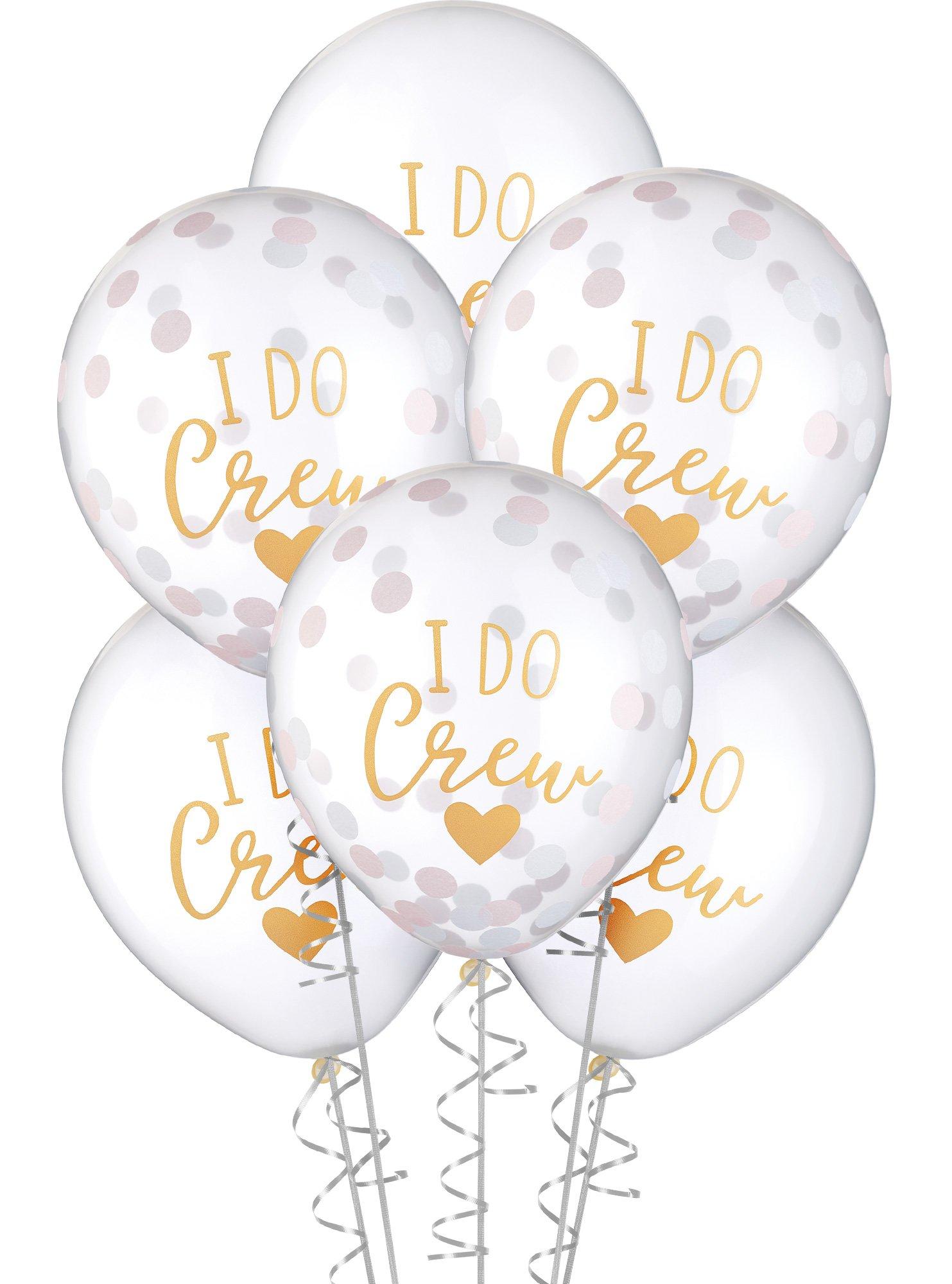 6ct, 12in, Confetti I Do Crew Wedding Balloons